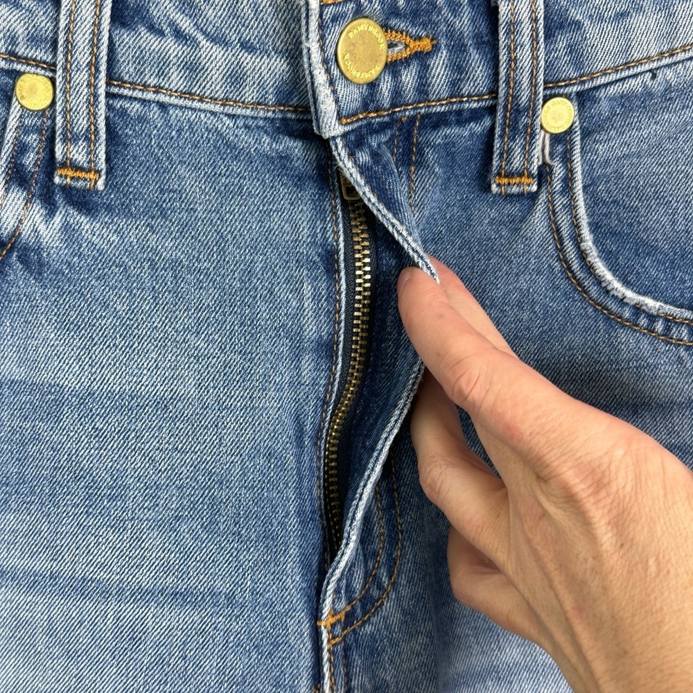Ramy Brook Rosie Boyfriend Jeans Embroidered‎ Stripe Size 25 Boho Distress Denim - Picture 10 of 16